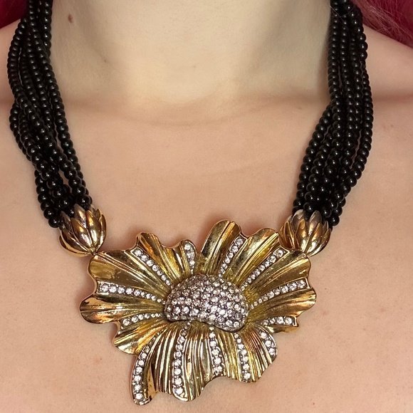 Vintage Butler Floral Necklace and Earring Set - Picture 5 of 7